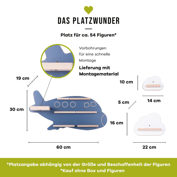 Flugzeug & Wolken - 3er Set